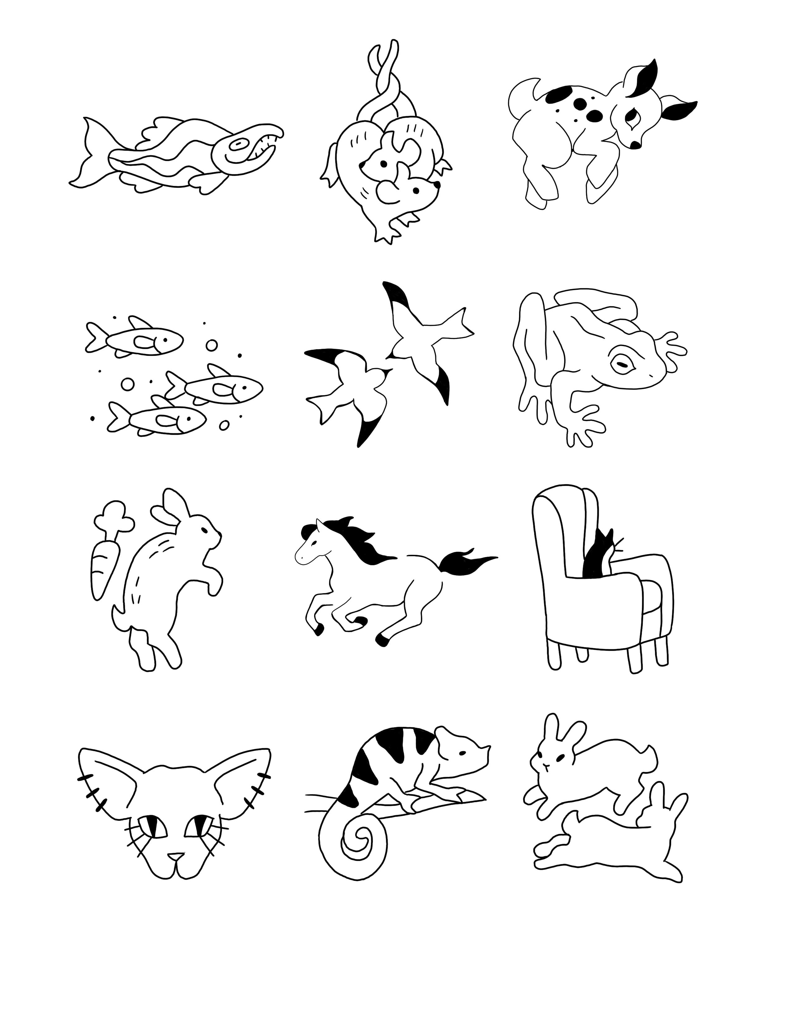 Flash sheet 13 — available tattoo designs by Clubskunk Tattoos