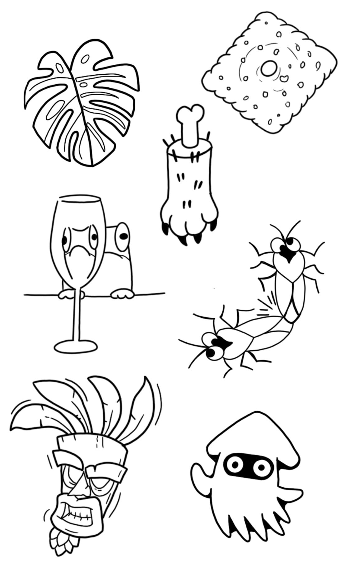 Flash sheet 16 — available tattoo designs by Clubskunk Tattoos